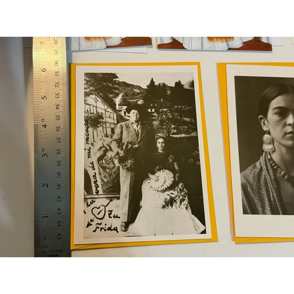 Lot of 5 Cards Frida Kahlo Artist Painting Self Greeting w envelopes Art Mexican